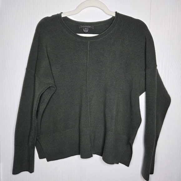 French Connection Sweaters - French Connection Dark Olive Crewneck Sweater-Size XS